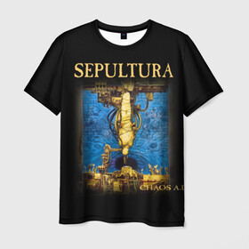 Мужская футболка 3D с принтом Sepultura в Курске, 100% полиэфир | прямой крой, круглый вырез горловины, длина до линии бедер | sepultura | грув метал | группы | дэт метал | метал | музыка | рок | трэш метал