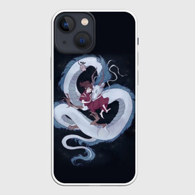 Чехол для iPhone 13 mini с принтом Нежность дракона и Тихиро в Курске,  |  | Тематика изображения на принте: аниме | безликий | сэн и таинственное исчезновение тихиро | унесённые призраками | хаку | хаяо миядзаки