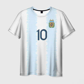 Мужская футболка 3D с принтом Messi Copa America 2019 в Курске, 100% полиэфир | прямой крой, круглый вырез горловины, длина до линии бедер | barcelona | champions | league | lionel | messi | spain | барселона | испания | лига | лионель | месси | чемпионов