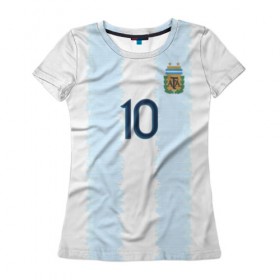Женская футболка 3D с принтом Messi Copa America 2019 в Курске, 100% полиэфир ( синтетическое хлопкоподобное полотно) | прямой крой, круглый вырез горловины, длина до линии бедер | barcelona | champions | league | lionel | messi | spain | барселона | испания | лига | лионель | месси | чемпионов