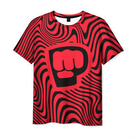 Мужская футболка 3D с принтом PewDiePie Logo в Курске, 100% полиэфир | прямой крой, круглый вырез горловины, длина до линии бедер | bro fist | pdp. | pewdiepie | блоггер | логотип | пьюдипай | ютуб | ютубер