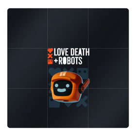 Магнитный плакат 3Х3 с принтом Love, Death & Robots в Курске, Полимерный материал с магнитным слоем | 9 деталей размером 9*9 см | cartoon | death | fantasy | heavy | horror | metal | miller | netflix | robots | tim | witness | любовь | миллер | мультфильм | робот | роботы | тим | ужасы | фэнтези