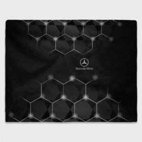 Плед 3D с принтом Mercedes в Курске, 100% полиэстер | закругленные углы, все края обработаны. Ткань не мнется и не растягивается | Тематика изображения на принте: amg | mercedes | авто | автомобиль | иномарка | логотип | машина | мерседес | текстура