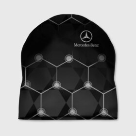 Шапка 3D с принтом Mercedes в Курске, 100% полиэстер | универсальный размер, печать по всей поверхности изделия | amg | mercedes | авто | автомобиль | иномарка | логотип | машина | мерседес | текстура