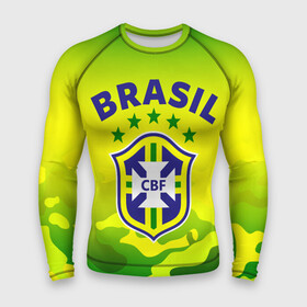 Мужской рашгард 3D с принтом Бразилия в Курске,  |  | brasil | brazil | бразилия | бразильская сборная | сборная бразилии | сборная бразилии по футболу | сборные | форма | футбол | футбольные сборные | чемпиона | чемпионат мира