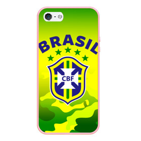 Чехол для iPhone 5/5S матовый с принтом Бразилия в Курске, Силикон | Область печати: задняя сторона чехла, без боковых панелей | brasil | brazil | бразилия | бразильская сборная | сборная бразилии | сборная бразилии по футболу | сборные | форма | футбол | футбольные сборные | чемпиона | чемпионат мира