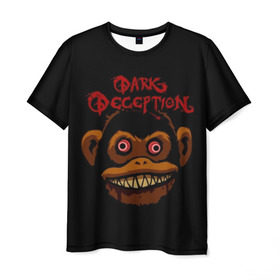 Мужская футболка 3D с принтом Dark Deception 1 в Курске, 100% полиэфир | прямой крой, круглый вырез горловины, длина до линии бедер | dark | dark deception | deception | five night | fnaf | game | horror | дарк десепшен | игра