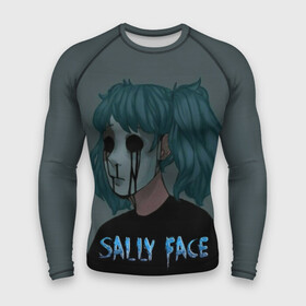 Мужской рашгард 3D с принтом Sally Face в Курске,  |  | Тематика изображения на принте: sally face | игра | компьютерная игра | лицо | маска | протез | салли фейс | школа | шрамы