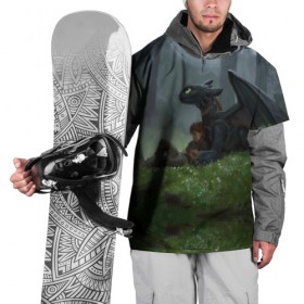 Накидка на куртку 3D с принтом Верные друзья в Курске, 100% полиэстер |  | dragon | how | to train | your | астрид | беззубик | викинги | всадник | дракон | как | ночная | олух | приручить | фурия | фэнтези