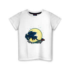 Детская футболка хлопок с принтом Как приручить дракона в Курске, 100% хлопок | круглый вырез горловины, полуприлегающий силуэт, длина до линии бедер | 