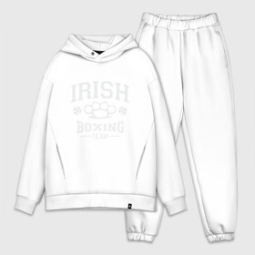 Мужской костюм хлопок OVERSIZE с принтом Irish Boxing в Курске,  |  | box | boxing | bruce lee | champion | dragon | fight | fighter | judo | muay thai | team | tiger | ufc | али | боевые | бой | бокс | боксер | борьба | брюс ли | воин | дзюдо | дракон | единоборства | ирландия | искусство | карате | контакт | кулак