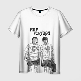 Мужская футболка 3D с принтом Pulp Fiction в Курске, 100% полиэфир | прямой крой, круглый вырез горловины, длина до линии бедер | Тематика изображения на принте: кино | криминальное чтиво | тарантино | фильмы | чтиво