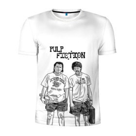Мужская футболка 3D спортивная с принтом Pulp Fiction в Курске, 100% полиэстер с улучшенными характеристиками | приталенный силуэт, круглая горловина, широкие плечи, сужается к линии бедра | кино | криминальное чтиво | тарантино | фильмы | чтиво