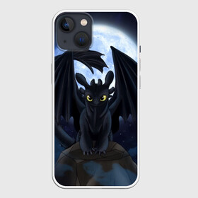 Чехол для iPhone 13 с принтом ночная фурия в Курске,  |  | how to train your dragon | night fury | беззубик | дракон | как приручить дракона | ночная фурия