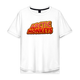 Мужская футболка хлопок Oversize с принтом Arctic Monkeys в Курске, 100% хлопок | свободный крой, круглый ворот, “спинка” длиннее передней части | 
