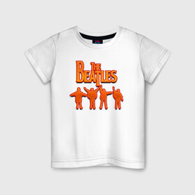 Детская футболка хлопок с принтом The Beatles  в Курске, 100% хлопок | круглый вырез горловины, полуприлегающий силуэт, длина до линии бедер | битлз | британская | группа | джон леннон | джордж харрисон | ливерпуль | пол маккартни | ринго старр | рок