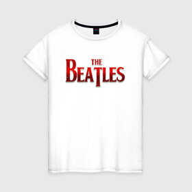 Женская футболка хлопок с принтом The Beatles в Курске, 100% хлопок | прямой крой, круглый вырез горловины, длина до линии бедер, слегка спущенное плечо | битлз | британская | группа | джон леннон | джордж харрисон | ливерпуль | пол маккартни | ринго старр | рок
