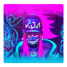 Магнитный плакат 3Х3 с принтом League of legends (Akali Kda) в Курске, Полимерный материал с магнитным слоем | 9 деталей размером 9*9 см | akali | akali kda | game | league | league of legends | league of legends akali kda | legends | riot games | акали | игра | лига легенд