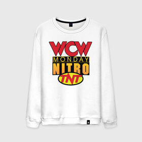 Мужской свитшот хлопок с принтом WCW Monday Night Nitro в Курске, 100% хлопок |  | nitro | wcw | wrestling | рестлинг
