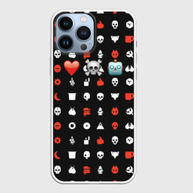 Чехол для iPhone 13 Pro Max с принтом Love, Death + Robots в Курске,  |  | Тематика изображения на принте: dead | deads | death | netflix | pattern | robot | robots | и роботы | любовь | мультик | нетфликс | паттерн | роботы | сериал | смайлики | смайлы