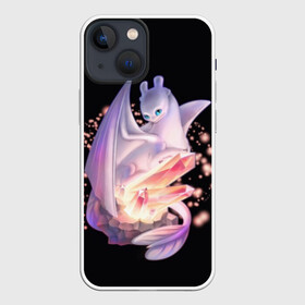 Чехол для iPhone 13 mini с принтом дневная фурия в Курске,  |  | how to train your dragon | light fury | беззубик | дракон | как приручить дракона | ночная фурия