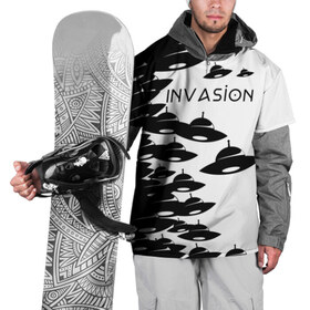 Накидка на куртку 3D с принтом Вторжение в Курске, 100% полиэстер |  | invasion | ufo | вторжение | инопланетянин | летающая тарелка | нло | пришельцы