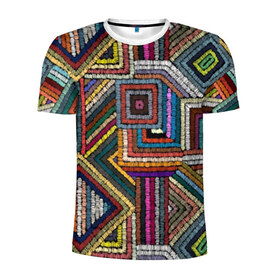 Мужская футболка 3D спортивная с принтом Этнический орнамент в Курске, 100% полиэстер с улучшенными характеристиками | приталенный силуэт, круглая горловина, широкие плечи, сужается к линии бедра | Тематика изображения на принте: bright | carpet | colors | embroidery | ethnic | fashion | geometric | national | ornament | pattern | style | thread | вышивка | геометрический | ковер | мода | национальная | нитки | орнамент | стиль | узор | цвета | этнический | яркие