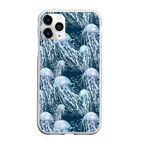 Чехол для iPhone 11 Pro матовый с принтом Медузы в Курске, Силикон |  | Тематика изображения на принте: bubbles | cant | depth | dome | float | flock | jellyfish | long | mirror | sea | shimmer | tails | transparent | water | вода | глубина | длинные | зеркальное | косяк | купол | медузы | мерцание | море | плывут | прозрачные | пузыри | стая | хвосты