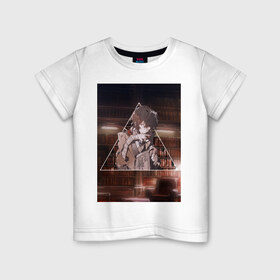 Детская футболка хлопок с принтом ДАЗАЙ в Курске, 100% хлопок | круглый вырез горловины, полуприлегающий силуэт, длина до линии бедер | бродячие псы | дадзай | осаму | осаму дазай