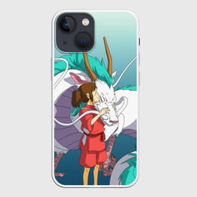 Чехол для iPhone 13 mini с принтом Тихиро целует Хаку в Курске,  |  | anime | spirited away | аниме | дракон | миядзаки | мультфильм | сэн | тихиро | унесённые призраками | хаку