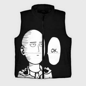 Мужской жилет утепленный 3D с принтом One Puncn Man OK в Курске,  |  | one punch man | onepunchman | oppai | аниме | ван панч мен | ванпанчмен | манга | сайтама | супергерои | человек один удар