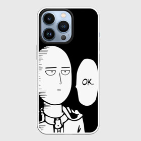 Чехол для iPhone 13 Pro с принтом One Puncn Man OK в Курске,  |  | Тематика изображения на принте: one punch man | onepunchman | oppai | аниме | ван панч мен | ванпанчмен | манга | сайтама | супергерои | человек один удар