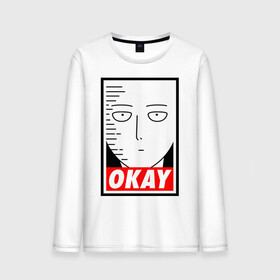 Мужской лонгслив хлопок с принтом OKAY SAITAMA в Курске, 100% хлопок |  | one punch man | onepunchman | oppai | аниме | ван панч мен | ванпанчмен | манга | сайтама | супергерои | человек один удар