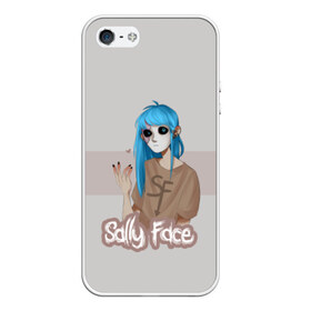 Чехол для iPhone 5/5S матовый с принтом Sally Face в Курске, Силикон | Область печати: задняя сторона чехла, без боковых панелей | blue | diane | face | fisher | gizmo | henry | johnson | killer | larry | sally | генри | гизмо | джонсон | диана | ларри | лицо | салли | фейс | фишер