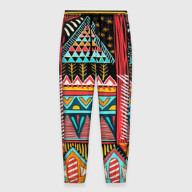 Мужские брюки 3D с принтом Африканский стиль  в Курске, 100% полиэстер | манжеты по низу, эластичный пояс регулируется шнурком, по бокам два кармана без застежек, внутренняя часть кармана из мелкой сетки | africa | african | pattern | style | trend | африка | африканский стиль | геометрия | мода | орнамент | паттерн | стиль | тренд