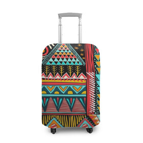 Чехол для чемодана 3D с принтом Африканский стиль  в Курске, 86% полиэфир, 14% спандекс | двустороннее нанесение принта, прорези для ручек и колес | africa | african | pattern | style | trend | африка | африканский стиль | геометрия | мода | орнамент | паттерн | стиль | тренд