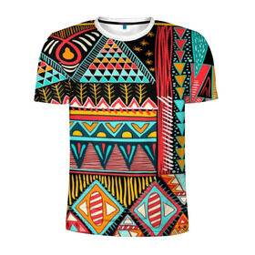 Мужская футболка 3D спортивная с принтом Африканский стиль в Курске, 100% полиэстер с улучшенными характеристиками | приталенный силуэт, круглая горловина, широкие плечи, сужается к линии бедра | Тематика изображения на принте: africa | african | pattern | style | trend | африка | африканский стиль | геометрия | мода | орнамент | паттерн | стиль | тренд