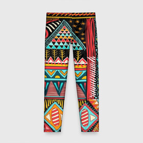 Детские леггинсы 3D с принтом Африканский стиль  в Курске, полиэстер 85%, спандекс 15% | эластичный пояс, зауженный крой | africa | african | pattern | style | trend | африка | африканский стиль | геометрия | мода | орнамент | паттерн | стиль | тренд