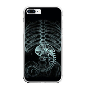 Чехол для iPhone 7Plus/8 Plus матовый с принтом Чужой на Рентгене в Курске, Силикон | Область печати: задняя сторона чехла, без боковых панелей | alien | больница | больной | внутренний мир | врач | клиника | кости | пациент | ребра | рентген | скелет | снимок | хищник