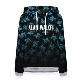 Женская толстовка 3D с принтом ALAN WALKER в Курске, 100% полиэстер  | двухслойный капюшон со шнурком для регулировки, мягкие манжеты на рукавах и по низу толстовки, спереди карман-кенгуру с мягким внутренним слоем. | alan walker | alan walker alone. | alan walker faded | alan walker feat | alan walker lonely | алан волкер
