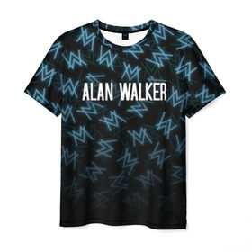 Мужская футболка 3D с принтом ALAN WALKER в Курске, 100% полиэфир | прямой крой, круглый вырез горловины, длина до линии бедер | alan walker | alan walker alone. | alan walker faded | alan walker feat | alan walker lonely | алан волкер