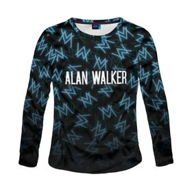 Женский лонгслив 3D с принтом ALAN WALKER в Курске, 100% полиэстер | длинные рукава, круглый вырез горловины, полуприлегающий силуэт | alan walker | alan walker alone. | alan walker faded | alan walker feat | alan walker lonely | алан волкер