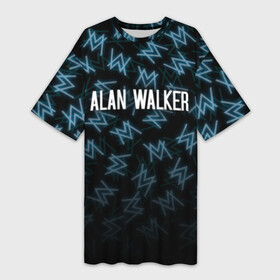 Платье-футболка 3D с принтом ALAN WALKER в Курске,  |  | alan walker | alan walker alone. | alan walker faded | alan walker feat | alan walker lonely | алан волкер