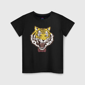 Детская футболка хлопок с принтом Yuri Plisetsky Style Tiger в Курске, 100% хлопок | круглый вырез горловины, полуприлегающий силуэт, длина до линии бедер | tiger | yuri on ice | yuri plisetsky | тигр | юри на льду | юрий плисецкий