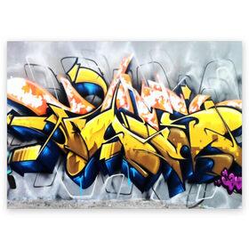 Поздравительная открытка с принтом Street art в Курске, 100% бумага | плотность бумаги 280 г/м2, матовая, на обратной стороне линовка и место для марки
 | grafiti | paint | street art | urban | город | граффити | искусство | кирпичи | краски | рисунки | стена | улицы | уличное искусство