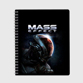 Тетрадь с принтом Mass Effect в Курске, 100% бумага | 48 листов, плотность листов — 60 г/м2, плотность картонной обложки — 250 г/м2. Листы скреплены сбоку удобной пружинной спиралью. Уголки страниц и обложки скругленные. Цвет линий — светло-серый
 | andromeda | n7 | игры | компьютерные игры | масс эффект