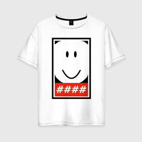 Женская футболка хлопок Oversize с принтом Roblox Ruben Sim T-Shirt в Курске, 100% хлопок | свободный крой, круглый ворот, спущенный рукав, длина до линии бедер
 | roblox | roblox t shirt | ruben | ruben sim | sim | t shirt | роблокс | футболка roblox | футболка роблокс