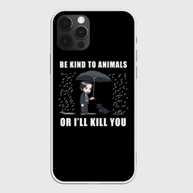 Чехол для iPhone 12 Pro Max с принтом Be Kind to Animals в Курске, Силикон |  | Тематика изображения на принте: be kind to animals | cinema | dog | dogs | john wick | keanu reeves | джон уик | животные | пес | собака