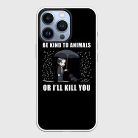 Чехол для iPhone 13 Pro с принтом Be Kind to Animals в Курске,  |  | Тематика изображения на принте: be kind to animals | cinema | dog | dogs | john wick | keanu reeves | джон уик | животные | пес | собака