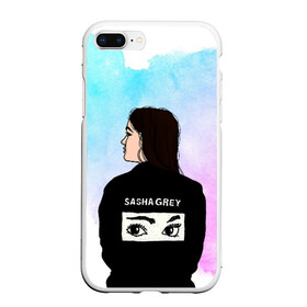 Чехол для iPhone 7Plus/8 Plus матовый с принтом Саша Грей Sasha Grey в Курске, Силикон | Область печати: задняя сторона чехла, без боковых панелей | sasha grey | актриса | арт | грей | мода | прон | саша грей